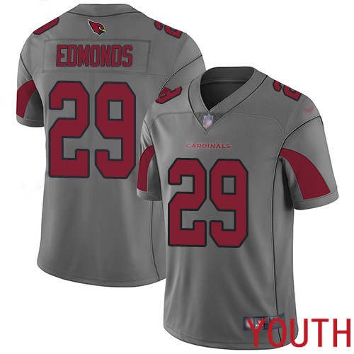 Arizona Cardinals Limited Silver Youth Chase Edmonds Jersey NFL Football #29 Inverted Legend->women nfl jersey->Women Jersey